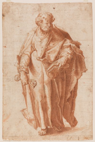 Sankt Peter, før 1589 (Bistre og vask) af Hendrik Goltzius
