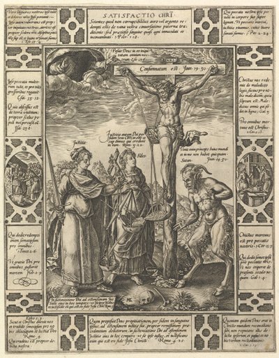 Satisfactio Christi, fra Allegories of the Christian Faith, fra Christian and Profane Allego.... af Hendrik Goltzius
