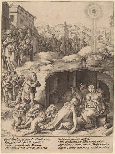 Magiernes tilbedelse af Hendrik Goltzius