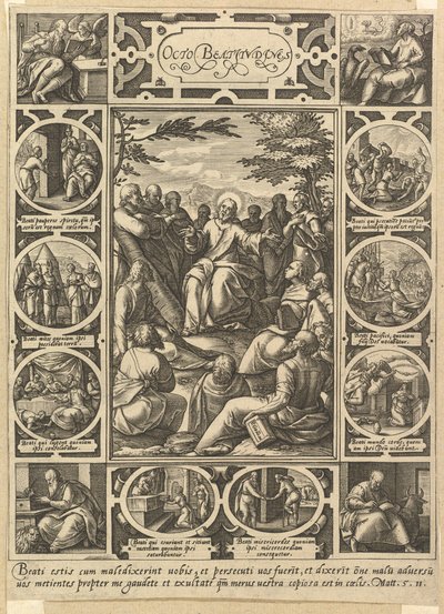 De otte saligprisninger, ca. 1578. af Hendrik Goltzius