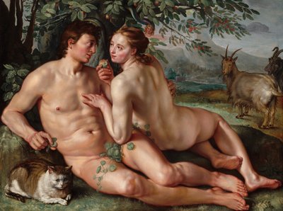 Menneskets fald, 1616. af Hendrik Goltzius