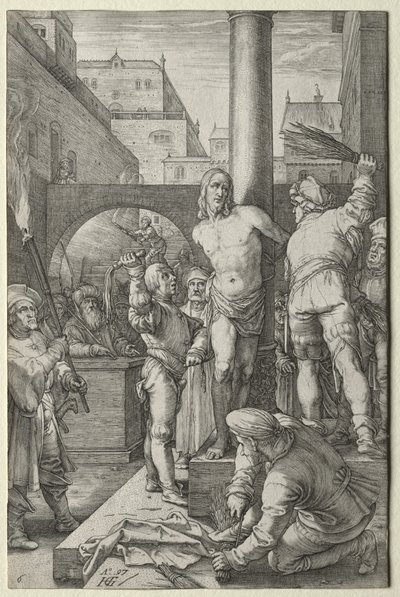Flagelationen fra The Passion. af Hendrik Goltzius