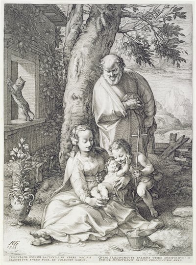 Den hellige familie med Johannes af Hendrik Goltzius
