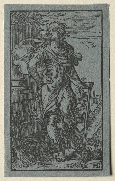 Ung mand stående. af Hendrik Goltzius