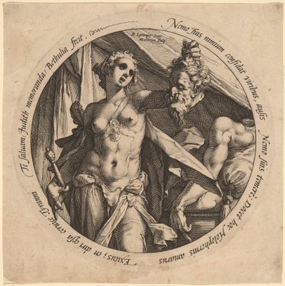 Judith med hovedet af Holofernes af Hendrik Goltzius, after Bartholomaeus Spranger