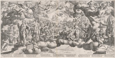 Amor og Psyches bryllup af Hendrik Goltzius after Bartholomaeus Spranger