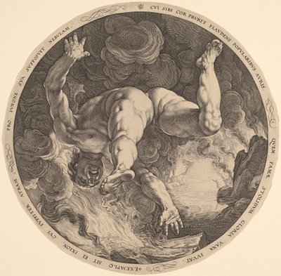 Ixion af Hendrik Goltzius, after Cornelis Cornelisz van Haarlem