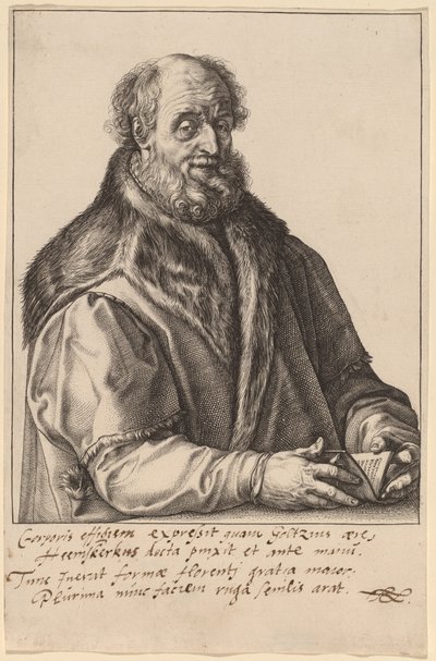 Johannes Zurenus (Jan van Zuren) af Hendrik Goltzius after Maerten van Heemskerck