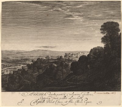 Landskab ved daggry: Aurora af Hendrik Goudt after Adam Elsheimer