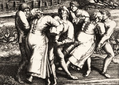 Dansepest, Strasbourg, Alsace. 1518 af Hendrik I Hondius
