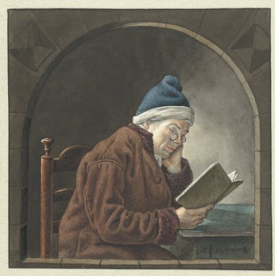 læsende mand af Hendrik Jan van Amerom