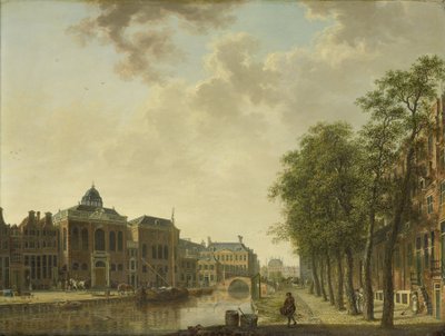 Udsigt over Houtmarkt, Amsterdam af Hendrik Keun (attributed to)