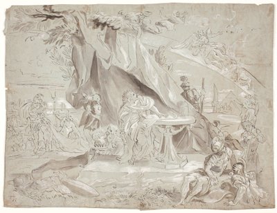 Allegorisk komposition af Hendrik Krock