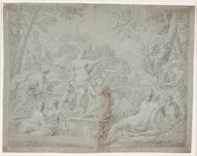 Diana og Aktæon. (Ovid, Net., III, 175 ff.) af Hendrik Krock