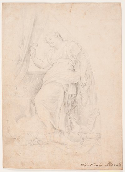 Jael dræber Sisara. Studie efter komposition af Carlo Maratti (Mezzetti, p. 345, nr. 150) af Hendrik Krock