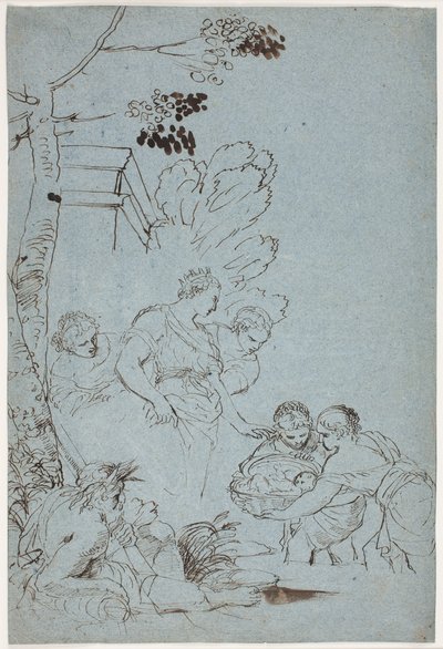 Moses findes i Nilen af Hendrik Krock
