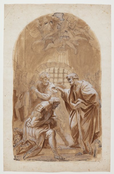 S. Peter døber S. Processus og S. Martianus af Hendrik Krock