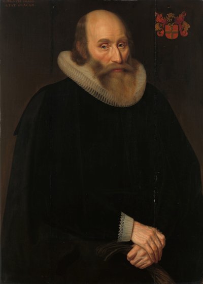Portræt af Antonius Antonides van der Linden, læge i Amsterdam af Hendrik Meerman