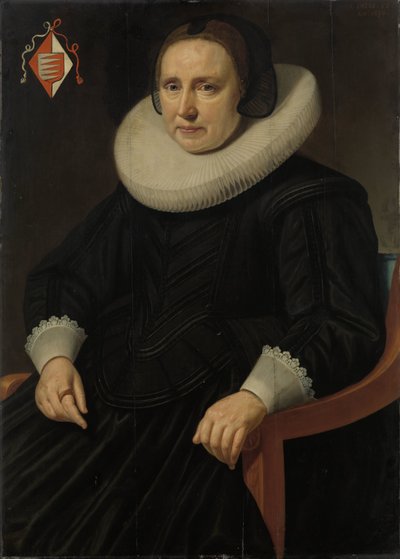 Portræt af Sara Sweerts de Weert, Antonius Antonides van der Lindens anden hustru af Hendrik Meerman