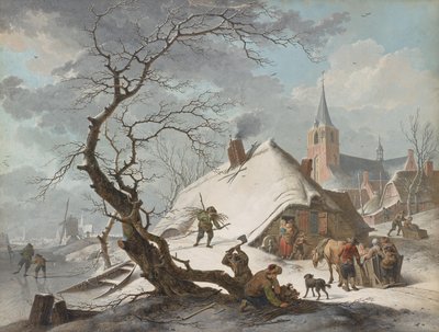 En vinterscene af Hendrik Meyer
