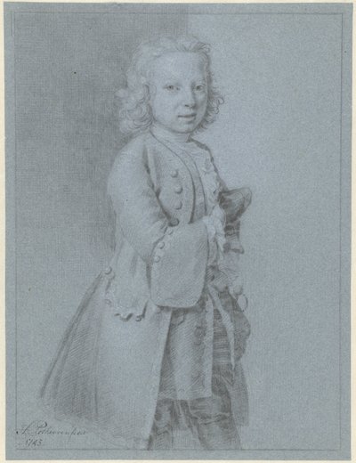 Portræt af en stående dreng af Hendrik Pothoven