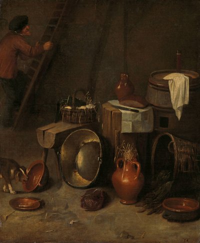 Stilleben i en stald af Hendrik Potuyl