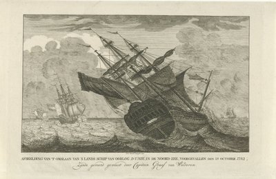 Unionsskibets forlis, 1782 Afbildning af kæntringen af ​​landets krigsskib d