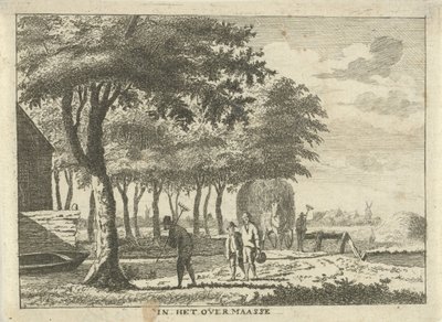 Landbrug på et stykke jord I Overmassen (titel på objekt) Landskaber i Schieland-regionen (serietitel) af Hendrik Roosing
