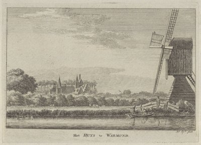 Udsigt over House Warmond Het Huys te Warmond (titel på objekt) af Hendrik Spilman