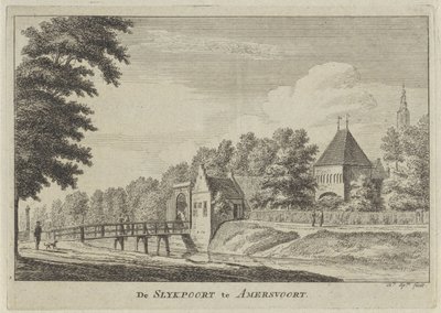 Udsigt over Slijkpoort i Amersfoort Slijkpoort i Amersfoort (titel på objekt) af Hendrik Spilman