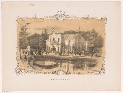 Udsigt over Arnhems koncertsal Musis sacrum (titel på objekt) Arnhem (serietitel på objekt) af Hendrik Wilhelmus Last (attributed to)