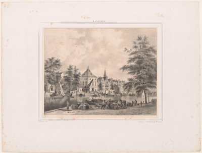 Udsigt over Haarlem fra Spaarne af Hendrik Wilhelmus Last