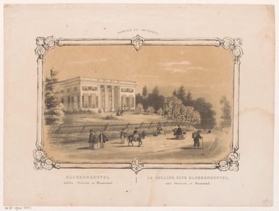 Udsigt over landstedet Bloemenheuvel Bloemenheuvel mellem Overveen og Bloemendaal (titel på objekt) Haarlem og omegn (serietitel på objekt) af Hendrik Wilhelmus Last