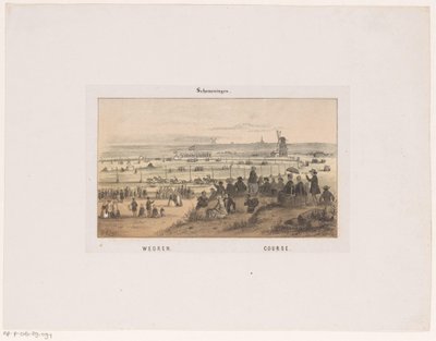 Løb i Scheveningen den 3. august 1846. Racing, bane (titel på objekt) Erindringer om Scheveningen (serietitel) af Hendrik Wilhelmus Last