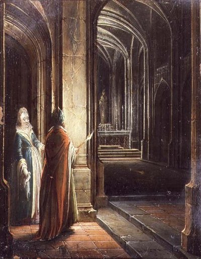 Figurer i en kirke af Hendrik the Younger Steenwyck