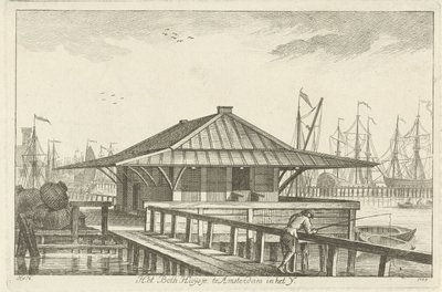 Bothuisje i Amsterdam i IJ (titel på objekt) af Hendrik van Hilten