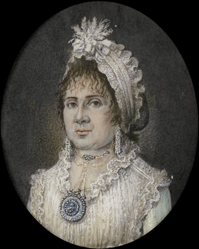 Catherine Theresia Weber (1760/61-1847). Hustru til Joannes Titsingh, Amsterdam af Hendrik van Overklift (possibly)
