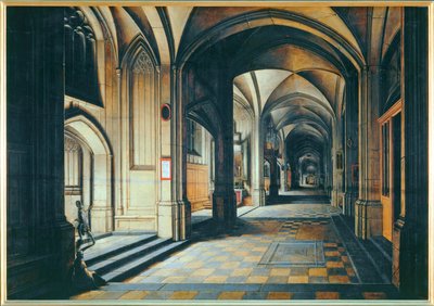 Kirkeinteriør. Natteffekt ... af Hendrik van Steenwyck