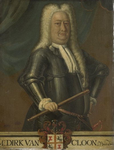 Portræt af Dirk van Cloon, generalguvernør i Hollandsk Ostindien af Hendrik van den Bosch (free after)
