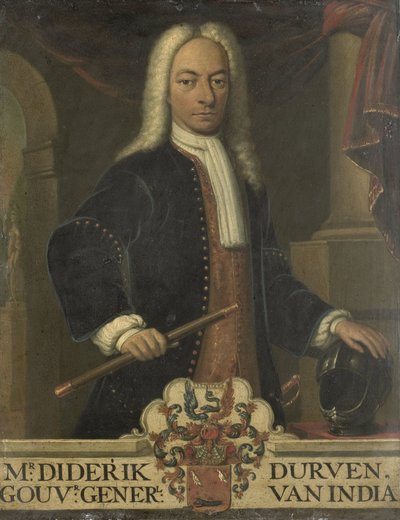 Portræt af Diederik van Durven, generalguvernør i Hollandsk Ostindien af Hendrik van den Bosch