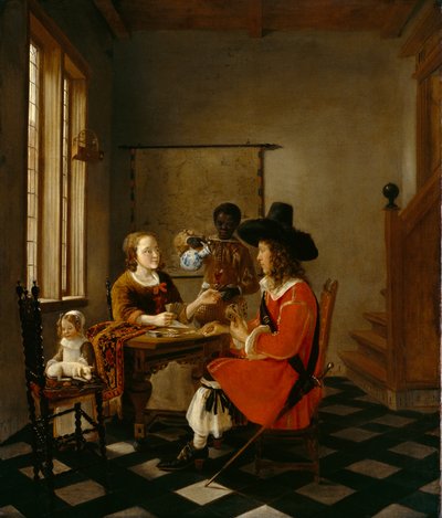 The Game of Cards, ca. 1660 af Hendrik van der Burch