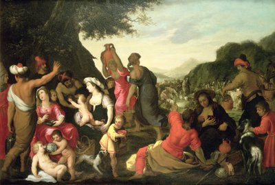 Israelitterne i ørkenen af Hendrik van the Elder Balen