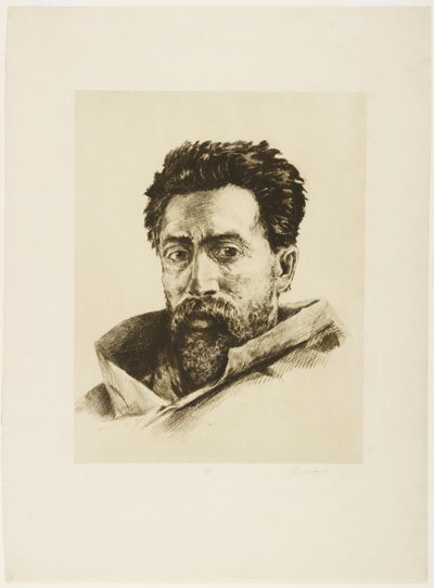 En angriber, ca. 1888 (ætsning og roulette) af Henri Charles Guérard