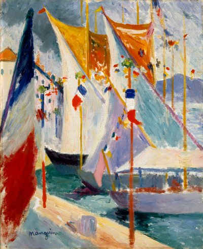 Saint-Tropez havn af Henri Charles Manguin