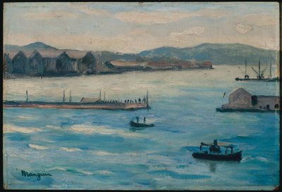 Toulon, indsejlingen til havnen af Henri-Charles Manguin