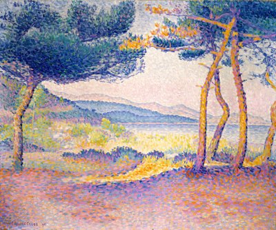 Fyrretræer langs kysten af Henri Edmond Cross