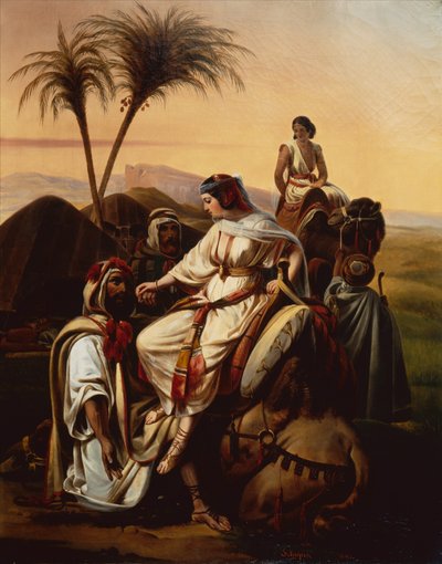 Boaz byder Ruth velkommen af Henri-Frederic Schopin