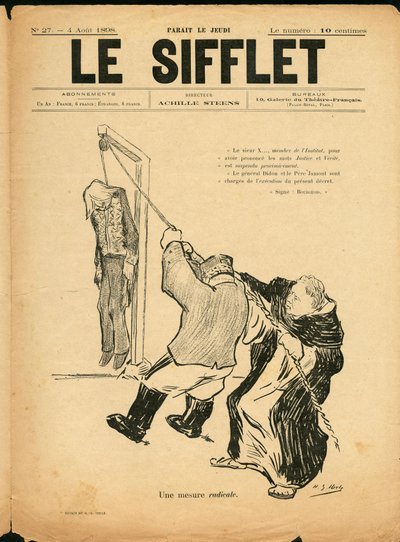 The Whistle, nummer 27, Satirical in B & W af Henri Gabriel Ibels