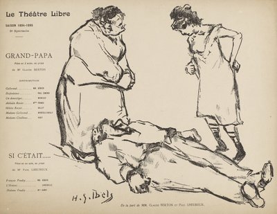 Program for Théâtre Libre-produktionen af ​​Grand Papa og Si l