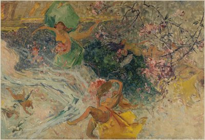 Skitse til Aubervilliers rådhus: Allegori (loftet i forsamlingshuset) af Henri-Gaston Darien